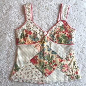 Bandolino Patchwork Tank Top Size 6